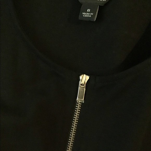 NEW ANN TAYLOR PONTE EXPOSED ZIPPER SLEEVELESS FIT & FLARE - Picture 9 of 14